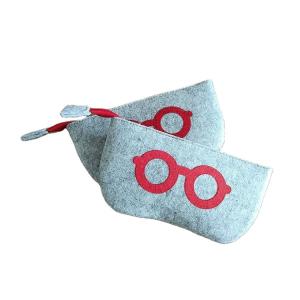 Quality Lightweight Soft Felt Pouch Glasses Case Simple Western Style wholesale