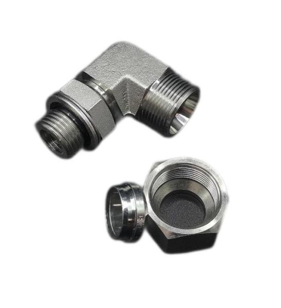 DIN Standard Male Elbow Hydraulic Hose Fittings 1cg9 Carbon Steel 90 Degree