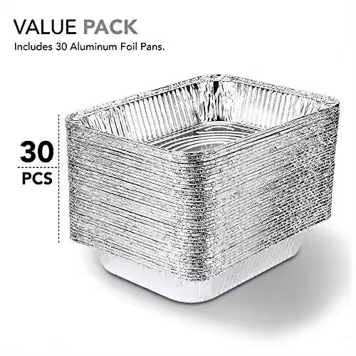 8.6 X 6.6 Inches Deep Pan Disposable Takeaway Reusable Aluminium Foil Container Tray