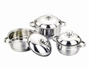 cone-shape 3/4pcs cookware set / cooking pot
