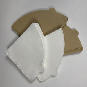 Quality Disposable V Shaped Coffee Filter Paper V60 Wood Pulp For 1 - 4 Person wholesale