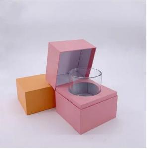 Quality Rigid Cardboard Candle Packaging Box Vanishing Pink Printing FSC wholesale
