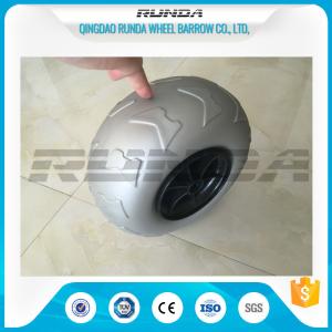 Quality 9 Inch Pneumatic Rubber Wheels PP Rim , Balloon Hand Truck Wheels Without Bearing wholesale
