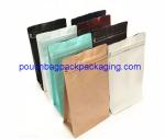 Zipper flat bottom quad bag, 135x80x225mm, with valve for 1kg coffee