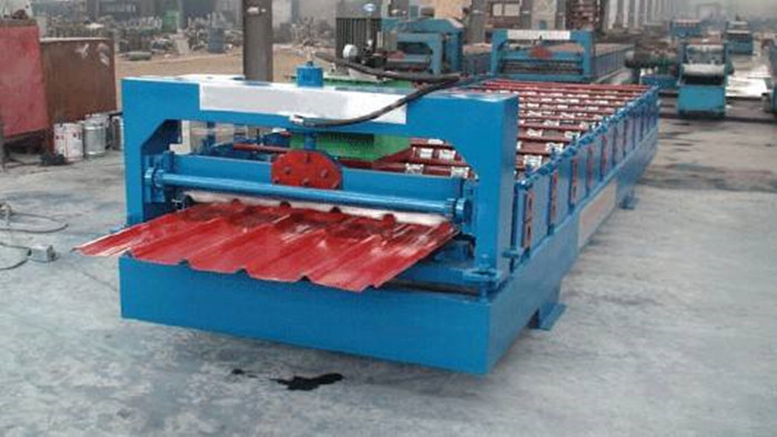 PPGI Roof Panel Roll Forming Machine , Corrugated Sheet Roll Forming Machine