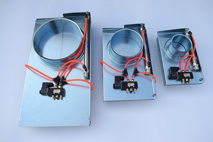 Dust Extraction System 80mm Hvac Duct Zone Dampers Pneumatic Sliding Damper