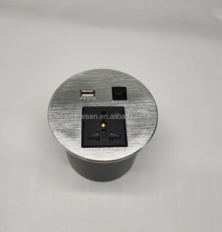 Office Essential Power Desk USB Socket Outlet Multimedia SOC Extension