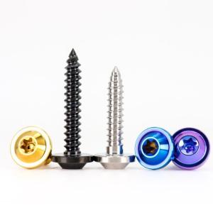 Quality TC4 Titanium Screws Self Tapping Flying Saucer Head Screw For Motorcycle Decoration wholesale