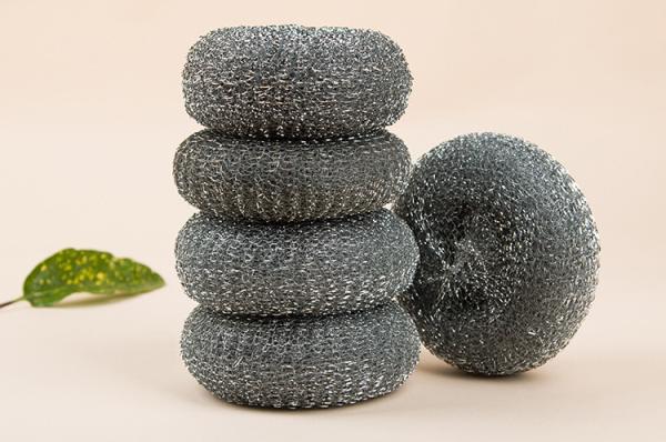 Silver Color Galvanized Stainless Steel Scourer Washing Without Causing Any