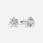 Lab Grown Diamond Stud Earrings 2 Carat 18K 14K 10K 9K Platinum