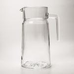 Kitchen Wide Mouth Water Glass Jug , 1100ml/37oz Juice Carafe With Lid