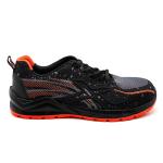 Black Breathable Flyknit Sneakers Slip Resistant Mens Athletic Steel Toe Shoes