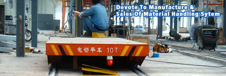 customized cable reel power rail traveling flat electric transfer cart