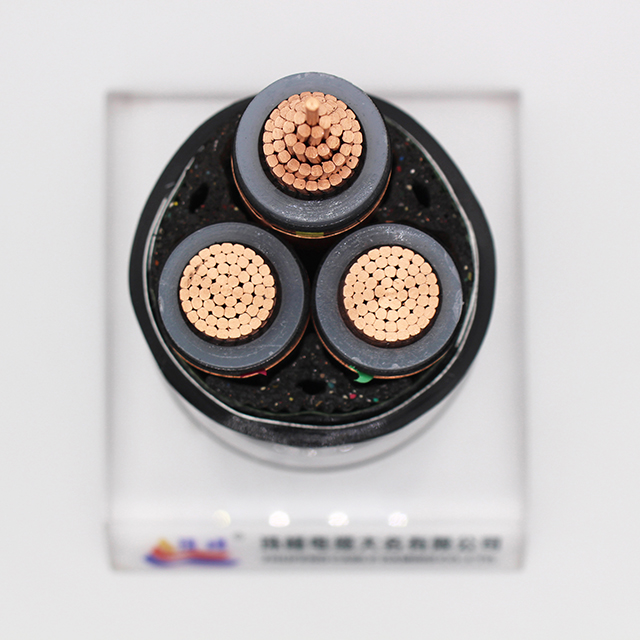 25mm-150mm 4 Core Copper Armoured High Voltage XLPE Power Cable for MV TUV 33kV-500kV