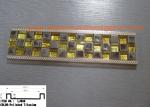 Decorative Metal Mosaic Tile Trim , Mirror Ceramic Listello Mosaic Tile Borders