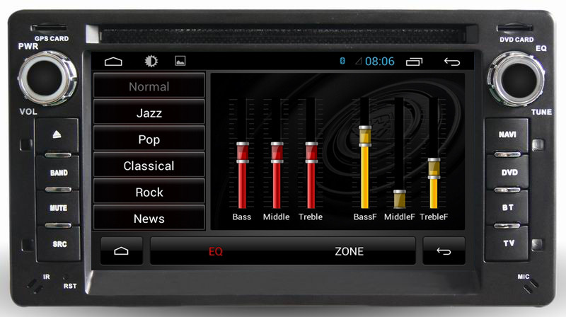 Ouchuangbo car gps navigation for Ford Victoria with iPhone and Android phone connect to car radio android 6.0 system