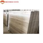 Large Size White Wood Vein Marble Fashionable Appearance OEM Service