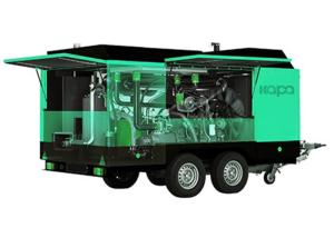 Quality CUMMINS Diesel Engine 265CFM 102PSI Low Pressure Screw Compressor wholesale
