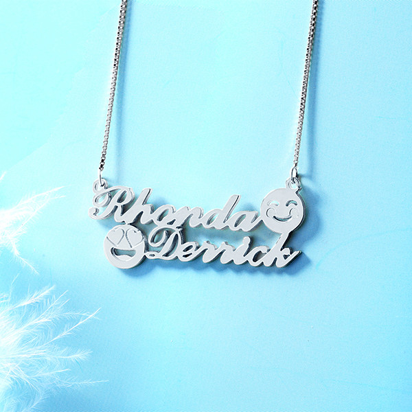 2 Gram Emoji Custom Silver Necklaces