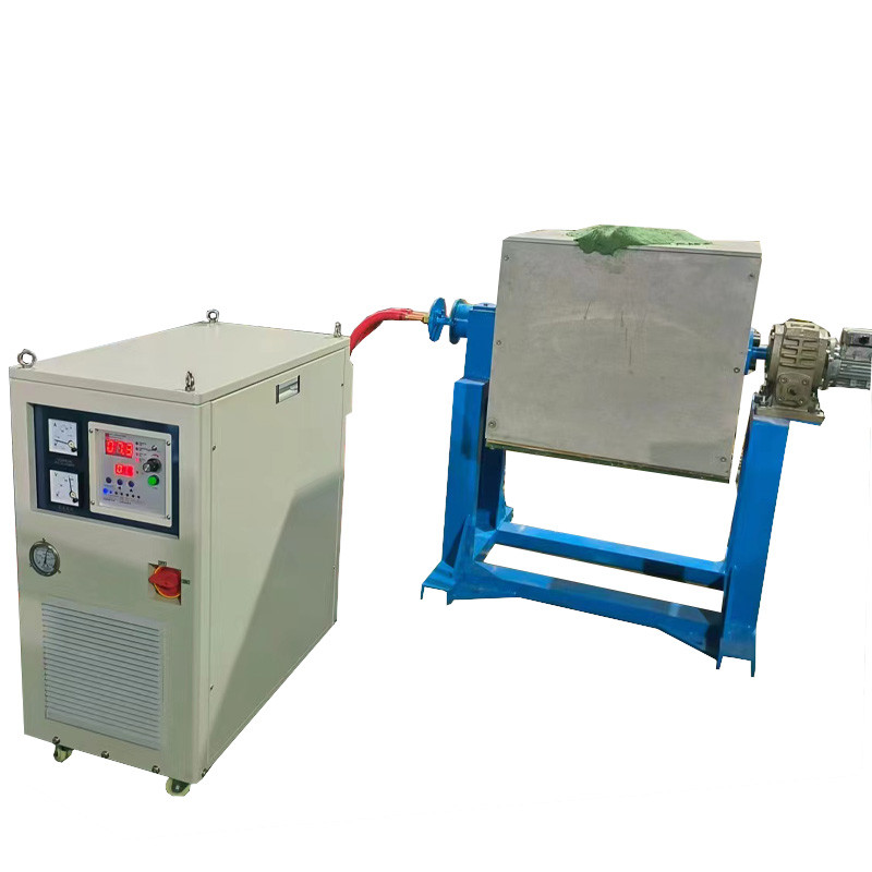 20kg Automatic Tilting Steel Shell Induction Melting Furnace With Copper Melting Water Cooling
