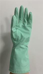 Quality M 55g Green 300mm Latex Dishwashing Gloves Spray Flocklined wholesale