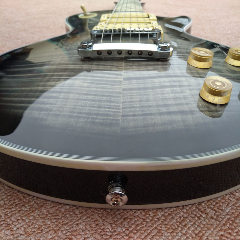 New style Ace frehley signature guitar, Ebony Fingerboard Ace frehley 3 pickups Electric Guitar, Mahogany Flame Maple BD