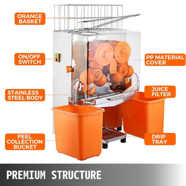 Commercial-Grade Orange Juice Machine for Juice Bars and Health-Focused