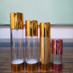 Special 15ml 30ml 50ml gold frosted vacuum skin care silver chambercosmetic