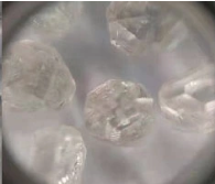Pink And Blue HPHT Rough Lab Created Diamond Round Shape Brilliant Cut