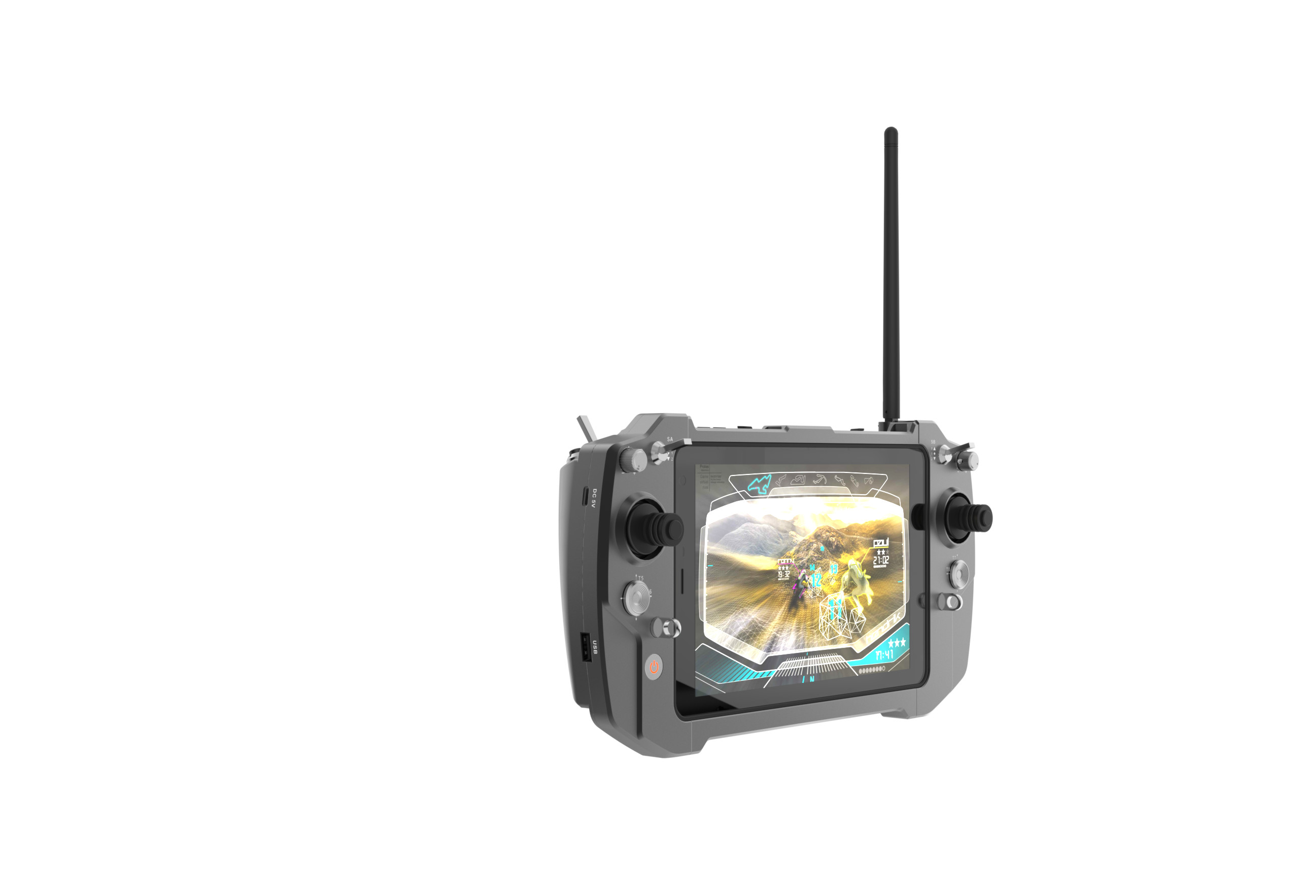 IP53 Compact Ground Control System For Drone 1kg 16 Physical channel