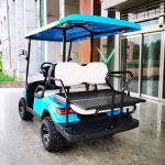 50mph Blue Golf Cart 4 Passenger All Terrain OEM Sale Price With 12 Inch Tires