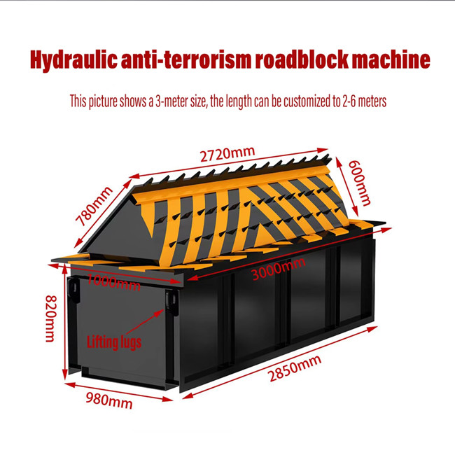 Waterproof Hydraulic Road Barrier Anti Terrorism Security Road Blocker