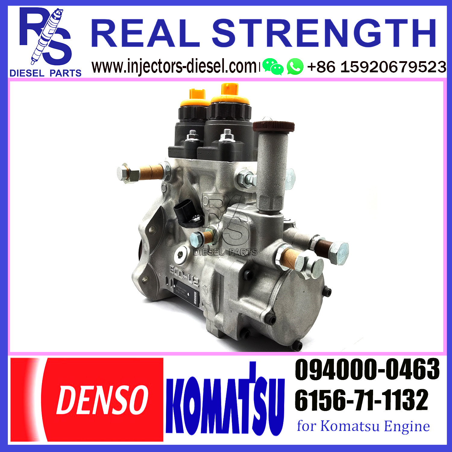 KOMATSU PC450-7 Denso Fuel Injection Pump Assy 094000-0463 094000-0464 6156-71-1132 6156-71-1133 6156-71-1134