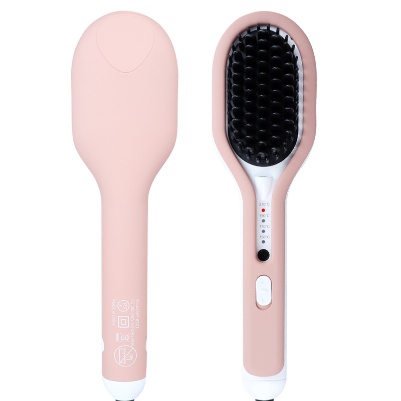 OEM / ODM Ceramic Hair Straightener Brush Comb Curler Set With Clip