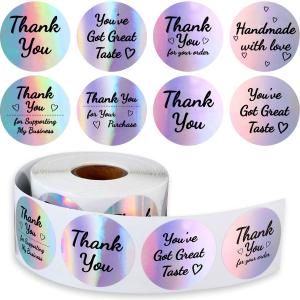 Quality Customized Holographic Metallic Labels Makeup Holographic Sticker wholesale