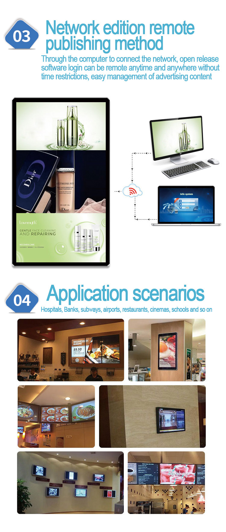 Android Interactive Digital Signage , 32 Inch Interactive Touchscreen Display