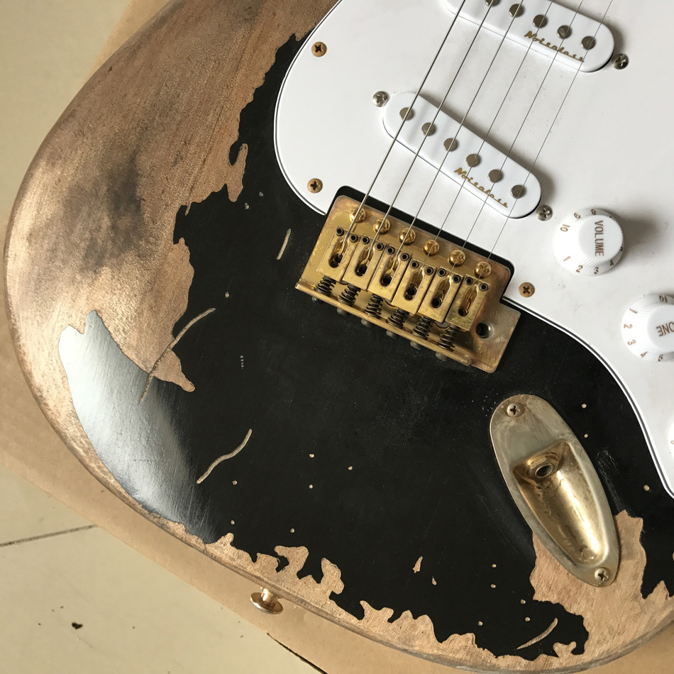 New style high quality custom relic ST electric guitar, Rosewood fingerboard relic electric guitar