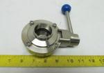 Leak Proof Sanitary Butterfly Valves Corrosion Resistance 4 Position Pull Handle