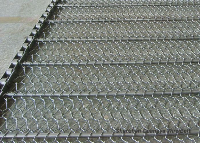 310 Stainless Steel Wire Mesh Belt Balanced Spiral 35 * 50mm Custom Design