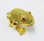 Animal trinket jewelry box Frog diamond decoration pewter jewelry box