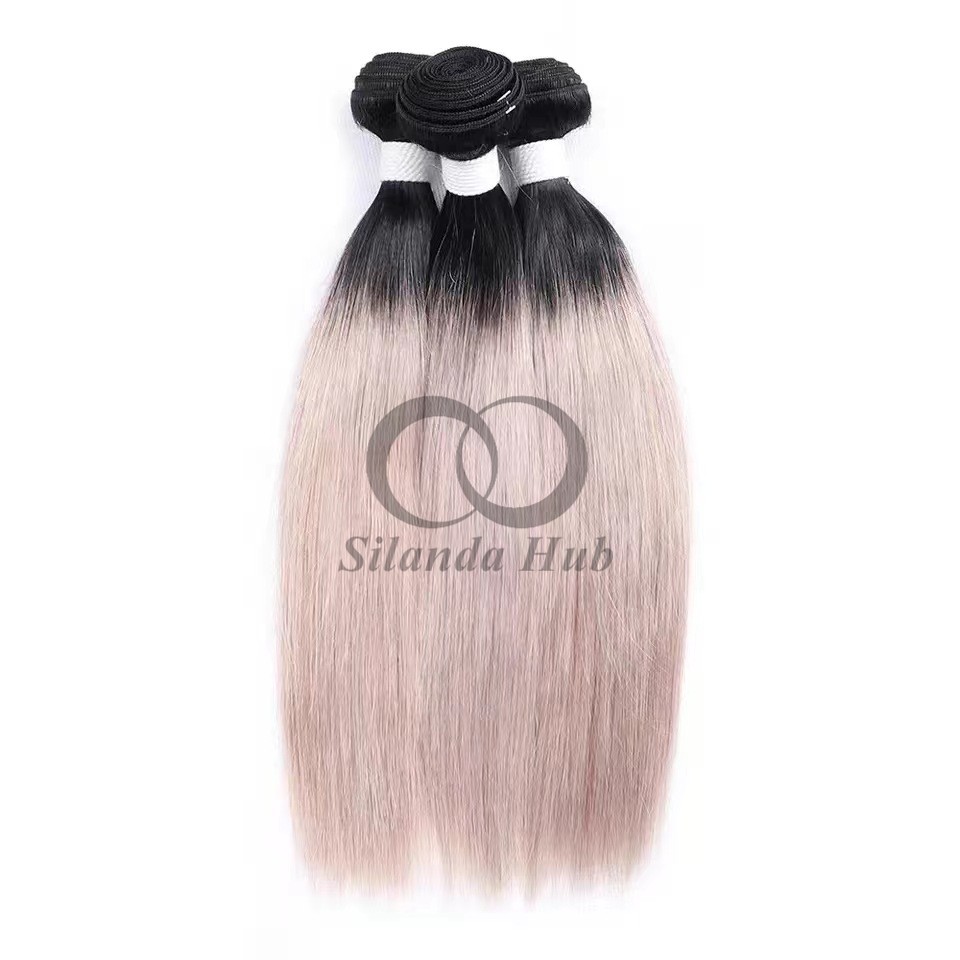 #T1B/Grey Straight Remy Human Hair Bundles Sew In Weave Bundles Brazilian Bundle Deals