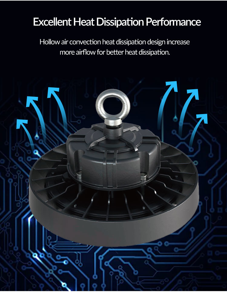 High Lumen Industrial LED High Bay Lights 100W High Bay Light Fixtures 5000k