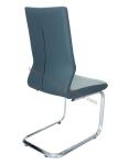 Upholstered Pu Dining Chairs , Chrome Dining Chair Heavy Duty Legs