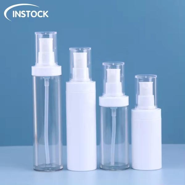 Luxury Frosted Cosmetic Bottles 50ml Clear White Plastic Spray Bottle For Hair