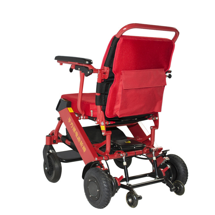 Red 220.46lb 6 Km/H Lightweight Compact Wheelchair