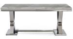 Nordic Marble Modern Luxe Stainless Steel Leg Dining Table Restaurant High End