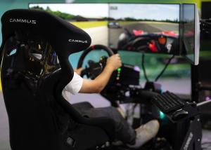 Quality Servo Motor Car Racing Simulator Cockpit With Concave Clutch Design wholesale