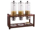 Triple Oat Cereal Dispenser With Stainless Steel Seat , Three Food Division