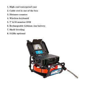 Quality 7 Inch LCD 512Hz Sonde Industrial Endoscope Camera Stainless Steel wholesale