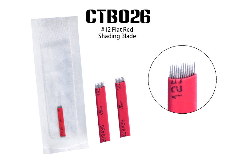 #12 Flat Soft Shadow Tattoo Needles Excellent Stability Less Vibration